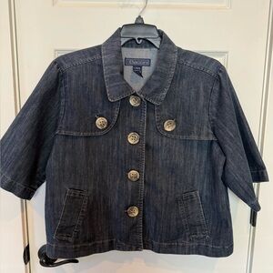 Baccini women’s ' Dark Denim Jacket - Short Sleeve